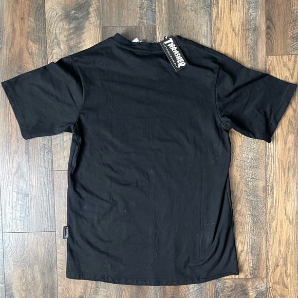 Thrasher Black and Red Flame Logo Tee - Picture 3 of 4